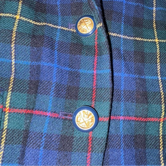 Vintage Pendleton Plaid blazer 100% wool size 8P - Picture 3 of 8